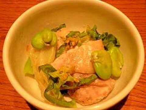 クルーゼでできる蒸し料理☆春野菜蒸し鶏